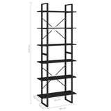 NNEVL High Cabinet Black 80x30x210 cm Chipboard
