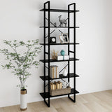 NNEVL High Cabinet Black 80x30x210 cm Chipboard