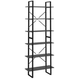 NNEVL High Cabinet Grey 80x30x210 cm Chipboard