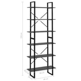 NNEVL High Cabinet Grey 80x30x210 cm Chipboard