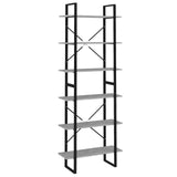 NNEVL High Cabinet Concrete Grey 80x30x210 cm Chipboard