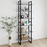 NNEVL High Cabinet Concrete Grey 80x30x210 cm Chipboard