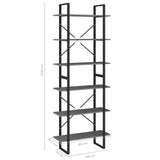 NNEVL High Cabinet Grey 80x30x210 cm Solid Pine Wood