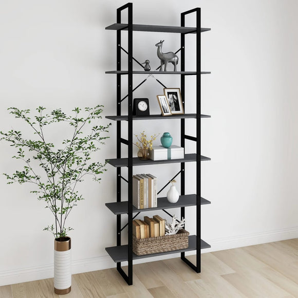 NNEVL High Cabinet Grey 80x30x210 cm Solid Pine Wood