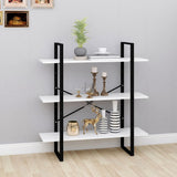 NNEVL Book Cabinet White 100x30x105 cm Chipboard