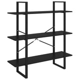 NNEVL Book Cabinet Black 100x30x105 cm Chipboard