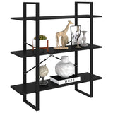 NNEVL Book Cabinet Black 100x30x105 cm Chipboard