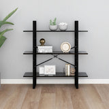 NNEVL Book Cabinet Black 100x30x105 cm Chipboard