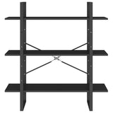 NNEVL Book Cabinet Black 100x30x105 cm Chipboard