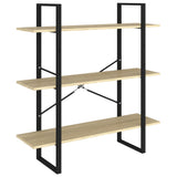 NNEVL Book Cabinet Sonoma Oak 100x30x105 cm Chipboard