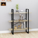 NNEVL Book Cabinet Sonoma Oak 100x30x105 cm Chipboard