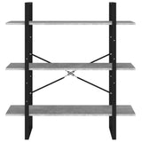 NNEVL Book Cabinet Concrete Grey 100x30x105 cm Chipboard