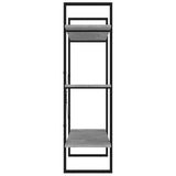 NNEVL Book Cabinet Concrete Grey 100x30x105 cm Chipboard