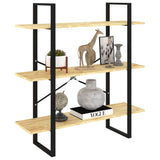 NNEVL 3-Tier Book Cabinet 100x30x105 cm Solid Pine Wood