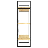 NNEVL 3-Tier Book Cabinet 100x30x105 cm Solid Pine Wood