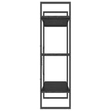 NNEVL 3-Tier Book Cabinet Black 100x30x105 cm Solid Pine Wood
