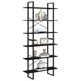 NNEVL High Cabinet Black 100x30x210 cm Chipboard