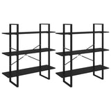 NNEVL High Cabinet Black 100x30x210 cm Chipboard