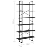 NNEVL High Cabinet Black 100x30x210 cm Chipboard