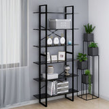 NNEVL High Cabinet Black 100x30x210 cm Chipboard