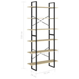 NNEVL High Cabinet Sonoma Oak 100x30x210 cm Chipboard