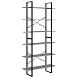 NNEVL High Cabinet Concrete Grey 100x30x210 cm Chipboard