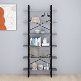 NNEVL High Cabinet Concrete Grey 100x30x210 cm Chipboard
