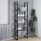 NNEVL High Cabinet Concrete Grey 100x30x210 cm Chipboard