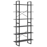 NNEVL High Cabinet Grey 100x30x210 cm Solid Pine Wood