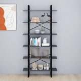 NNEVL High Cabinet Grey 100x30x210 cm Solid Pine Wood