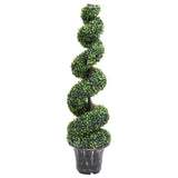 NNEVL Artificial Boxwood Spiral Plant with Pot Green 117 cm