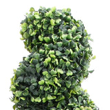 NNEVL Artificial Boxwood Spiral Plant with Pot Green 117 cm