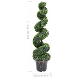 NNEVL Artificial Boxwood Spiral Plant with Pot Green 117 cm