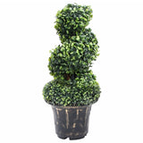 NNEVL Artificial Boxwood Spiral Plant with Pot Green 59 cm