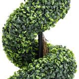 NNEVL Artificial Boxwood Spiral Plant with Pot Green 59 cm