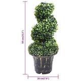 NNEVL Artificial Boxwood Spiral Plant with Pot Green 59 cm