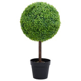 NNEVL Artificial Boxwood Plant with Pot Ball Shaped Green 50 cm