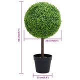 NNEVL Artificial Boxwood Plant with Pot Ball Shaped Green 50 cm