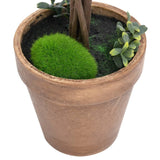 NNEVL Artificial Boxwood Plants 2 pcs with Pots Ball Shaped Green 56 cm