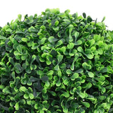 NNEVL Artificial Boxwood Plants 2 pcs with Pots Ball Shaped Green 27 cm