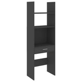 NNEVL 4 Piece Book Cabinet Set Grey Chipboard