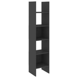 NNEVL 4 Piece Book Cabinet Set Grey Chipboard