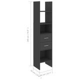NNEVL 4 Piece Book Cabinet Set Grey Chipboard