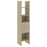 NNEVL 4 Piece Book Cabinet Set Sonoma Oak Chipboard