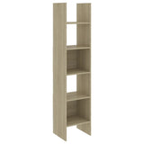 NNEVL 4 Piece Book Cabinet Set Sonoma Oak Chipboard