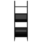 NNEVL 4 Piece Book Cabinet Set High Gloss Black Chipboard