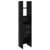 NNEVL 4 Piece Book Cabinet Set High Gloss Black Chipboard