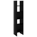 NNEVL 4 Piece Book Cabinet Set High Gloss Black Chipboard