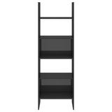 NNEVL 4 Piece Book Cabinet Set High Gloss Grey Chipboard