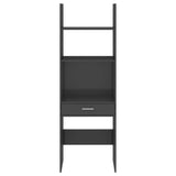NNEVL 4 Piece Book Cabinet Set High Gloss Grey Chipboard